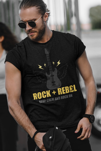 Load image into Gallery viewer, Rock+Reb£llion Guitar Angel DG Men&#39;s T-Shirt
