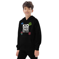 Load image into Gallery viewer, Kids Kid Lives Matter Fleece Hoodie - Black
