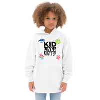 Load image into Gallery viewer, Kids Kid Lives Matter Fleece Hoodie - White
