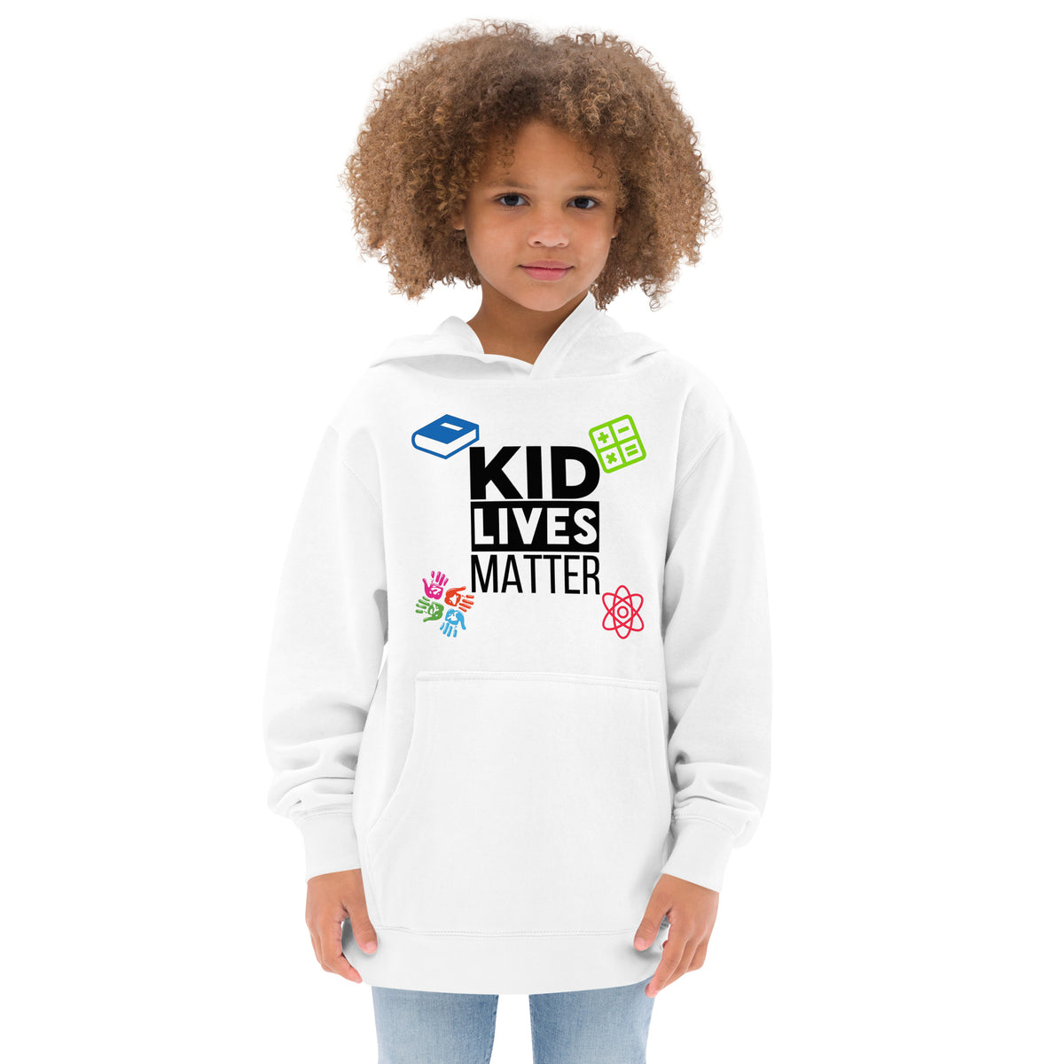 Kids Kid Lives Matter Fleece Hoodie - White