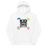 Load image into Gallery viewer, Kids Kid Lives Matter Fleece Hoodie - White
