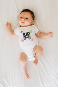 Load image into Gallery viewer, Baby Kid Lives Matter Short Sleeve One Piece - White
