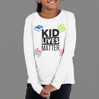 Load image into Gallery viewer, Youth Kid Lives Matter Long Sleeve T-Shirt - White+
