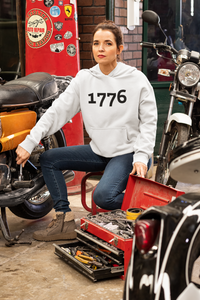 Load image into Gallery viewer, 1776 Black Embroidered Unisex Hoodie
