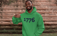 Load image into Gallery viewer, 1776 Navy Embroidered Unisex Hoodie
