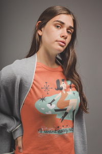 Load image into Gallery viewer, I Want Money Not Feelings Retro Women&#39;s Relaxed T-Shirt
