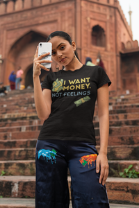 Load image into Gallery viewer, I Want Money Not Feelings Women&#39;s Relaxed T-Shirt
