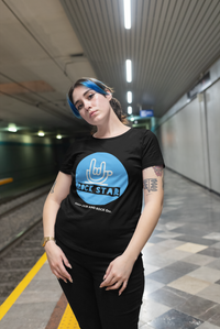 Load image into Gallery viewer, Rock Star Azul Blanco Women&#39;s Relaxed T-Shirt
