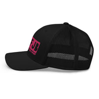 Load image into Gallery viewer, Let&#39;s Go B... F*JB Pink Embroidered Retro Trucker Cap
