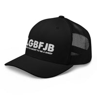 Load image into Gallery viewer, Let&#39;s Go B... F*JB White Embroidered ALOT Retro Trucker Cap
