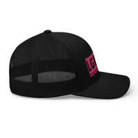 Load image into Gallery viewer, Let&#39;s Go B... F*JB Pink Embroidered Retro Trucker Cap
