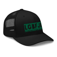 Load image into Gallery viewer, Retro Trucker Cap LGBFJB Blackout GR
