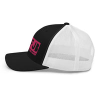 Load image into Gallery viewer, Let&#39;s Go B... F*JB Pink Embroidered Retro Trucker Cap

