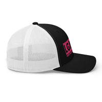 Load image into Gallery viewer, Let&#39;s Go B... F*JB Pink Embroidered Retro Trucker Cap
