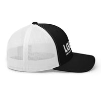 Load image into Gallery viewer, Let&#39;s Go B... F*JB White Embroidered ALOT Retro Trucker Cap
