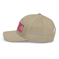 Load image into Gallery viewer, Let&#39;s Go B... F*JB Pink Embroidered Retro Trucker Cap
