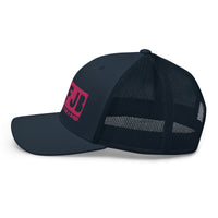 Load image into Gallery viewer, Let&#39;s Go B... F*JB Pink Embroidered Retro Trucker Cap
