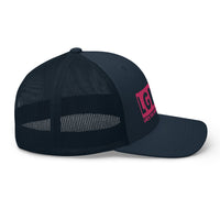 Load image into Gallery viewer, Let&#39;s Go B... F*JB Pink Embroidered Retro Trucker Cap
