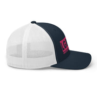 Load image into Gallery viewer, Let&#39;s Go B... F*JB Pink Embroidered Retro Trucker Cap
