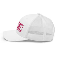 Load image into Gallery viewer, Let&#39;s Go B... F*JB Pink Embroidered Retro Trucker Cap
