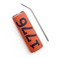 Load image into Gallery viewer, 1776 Orange/Navy Stainless Steel Tumbler
