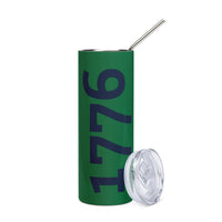 Load image into Gallery viewer, 1776 Green/Navy Stainless Steel Tumbler
