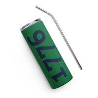 Load image into Gallery viewer, 1776 Green/Navy Stainless Steel Tumbler
