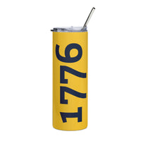 Load image into Gallery viewer, 1776 Yellow/Navy Stainless Steel Tumbler
