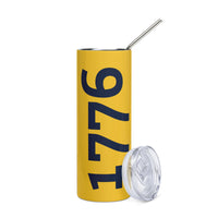 Load image into Gallery viewer, 1776 Yellow/Navy Stainless Steel Tumbler
