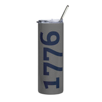 Load image into Gallery viewer, 1776 Gray/Navy Stainless Steel Tumbler

