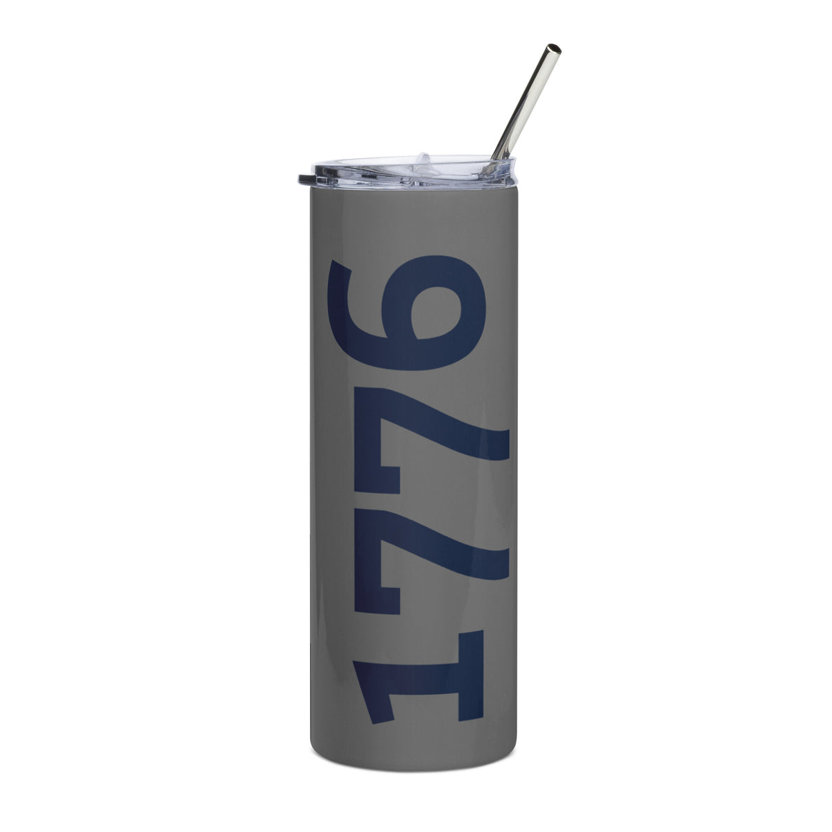 1776 Gray/Navy Stainless Steel Tumbler