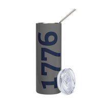 Load image into Gallery viewer, 1776 Gray/Navy Stainless Steel Tumbler
