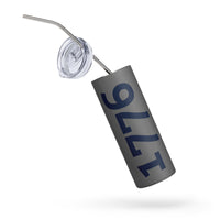 Load image into Gallery viewer, 1776 Gray/Navy Stainless Steel Tumbler
