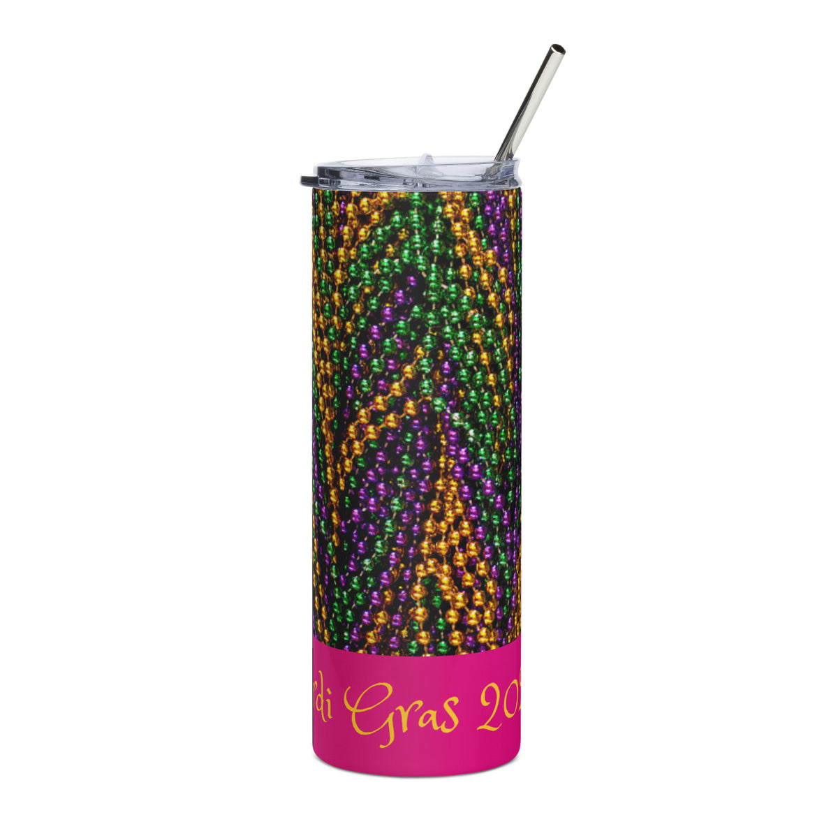 Mardi Gras 2023 Y'all! Bead BG PK Stainless Steel Tumbler