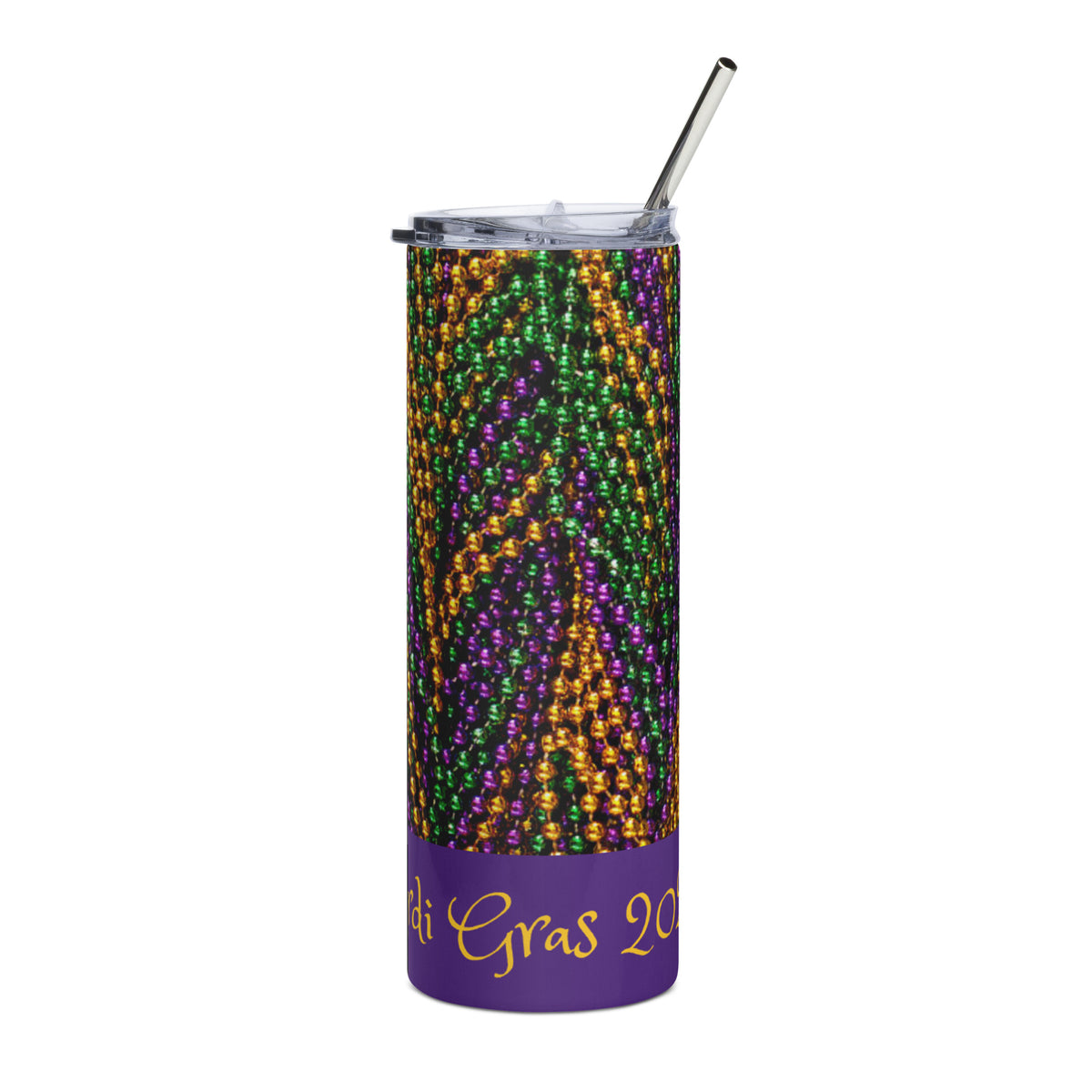 Mardi Gras 2023 Y'all! Bead BG PP Stainless Steel Tumbler