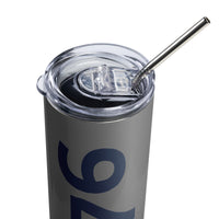 Load image into Gallery viewer, 1776 Gray/Navy Stainless Steel Tumbler
