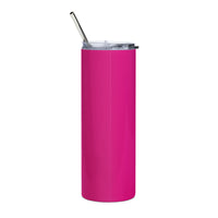 Load image into Gallery viewer, Let&#39;s Go B... F*JB Box Script  Violet Pink/White Stainless Steel Tumbler
