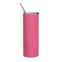Load image into Gallery viewer, Let&#39;s Go B... F*JB Script Pink/White Stainless Steel Tumbler
