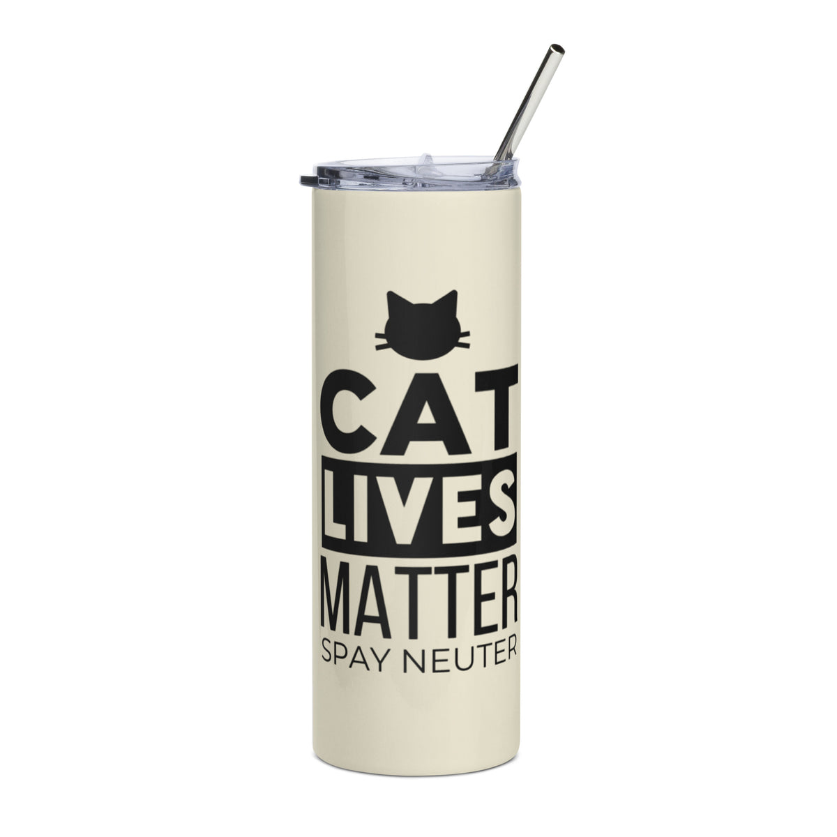 Cat Lives Matter Stainless Steel Tumbler LTYW BKG