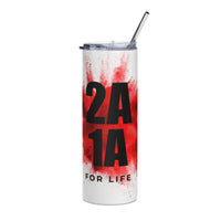 Load image into Gallery viewer, 2A, 1A For Life Stainless Steel Tumbler WTRD BKG
