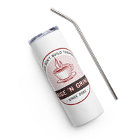 Load image into Gallery viewer, Rise &#39;N Grind, Empires Don&#39;t Build Themselves Stainless Steel Tumbler
