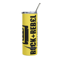 Load image into Gallery viewer, Rock+Reb£llion Cassette Side-B Stainless Steel Tumbler - Yellow
