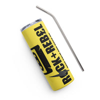 Load image into Gallery viewer, Rock+Reb£llion Cassette Side-B Stainless Steel Tumbler - Yellow
