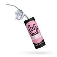 Load image into Gallery viewer, Rock+Reb£llion Rock Star Stainless Steel Tumbler - Black/Pink
