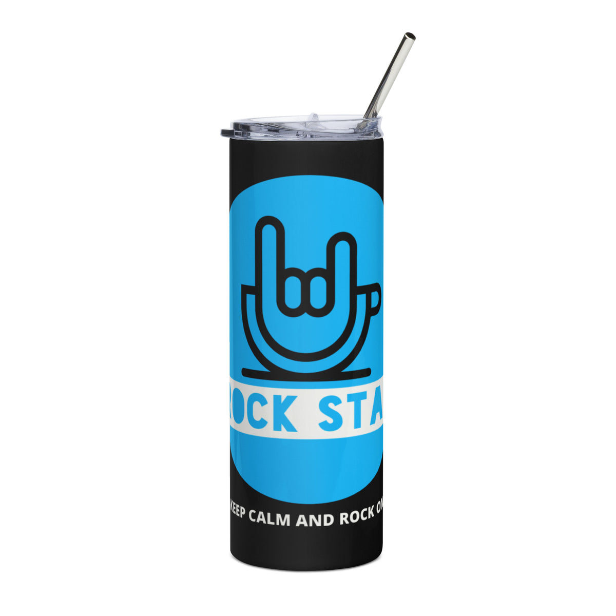 Rock+Reb£llion Rock Star Stainless Steel Tumbler - Black/Blue