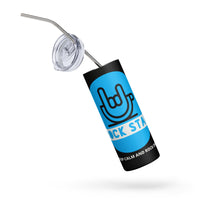 Load image into Gallery viewer, Rock+Reb£llion Rock Star Stainless Steel Tumbler - Black/Blue
