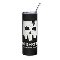Load image into Gallery viewer, Rock+Reb£llion Cracked Mask Stainless Steel Tumbler - White
