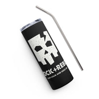 Load image into Gallery viewer, Rock+Reb£llion Cracked Mask Stainless Steel Tumbler - White
