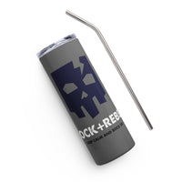 Load image into Gallery viewer, Rock+Reb£llion Cracked Mask Steel Tumbler - Blue/White
