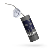 Load image into Gallery viewer, Rock+Reb£llion Cracked Mask Steel Tumbler - Blue/White
